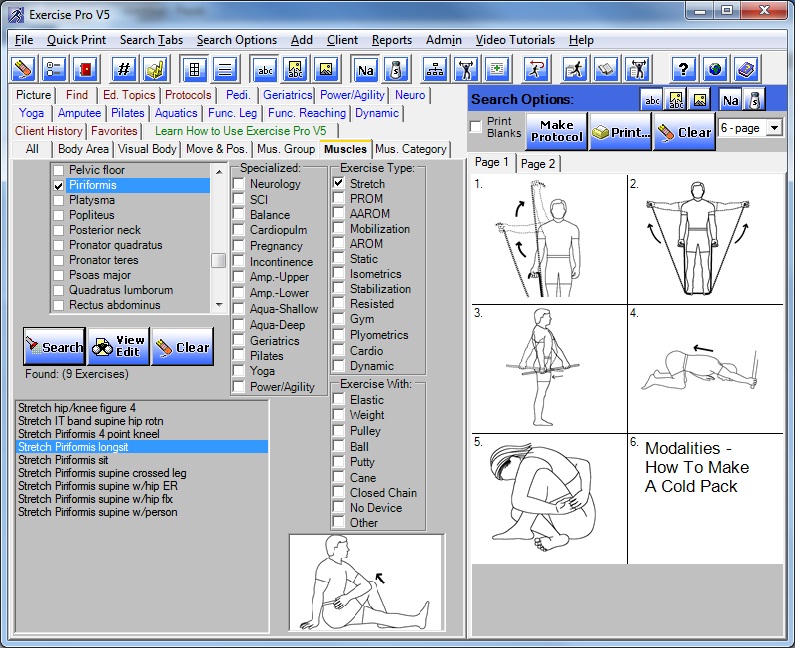 Exercise Pro Search Screen 4